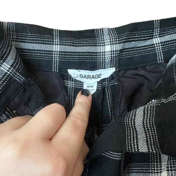 GARAGE Black and White Plaid Dress Pants - Picture 2 of 2